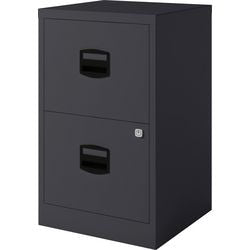 Cassettiera sospesa bisley pfa2zw 2 cassetti nera