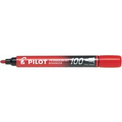 Pennarello indelebile pilot 100 punta tonda 1mm rosso
