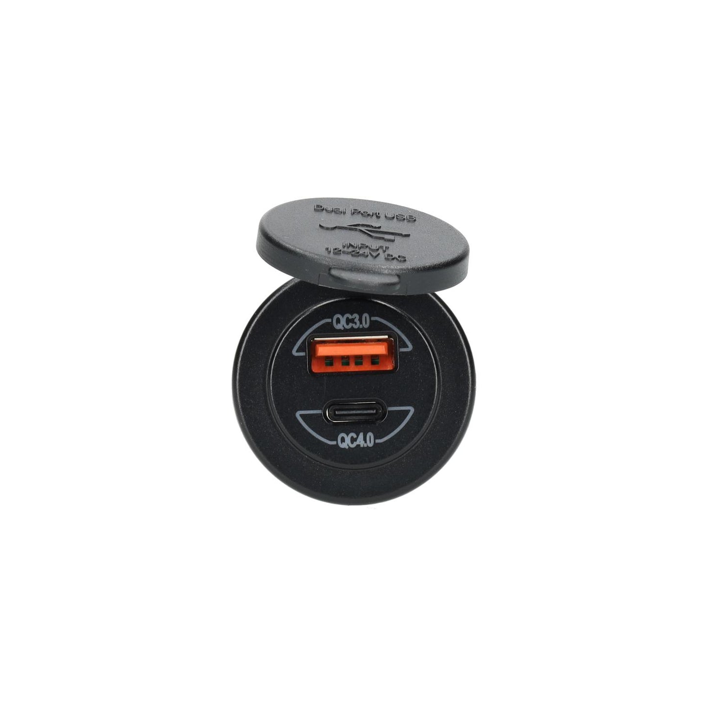 Caricatore USB Powerline integrato con USB-A QC3.0 e USB-C QC4.0