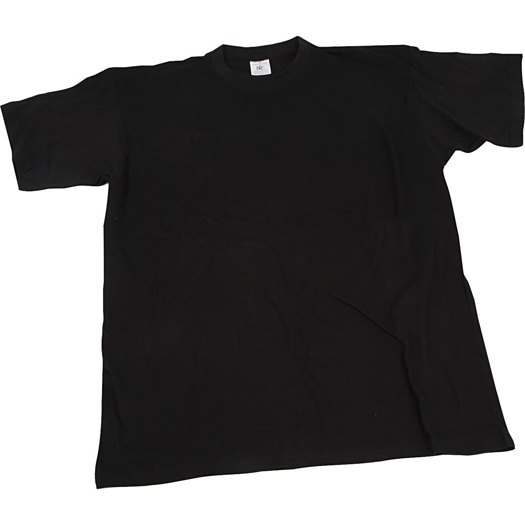 Camisetas de la empresa Creativ, A: 36 cm, talla 5-6 años, cuello redondo, 145 gr, negro, 1 unidad