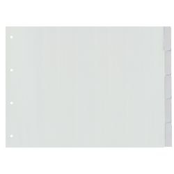 Pestañas Kangaro PP G305F-B A3 120 micras 5 piezas 4 agujeros ventana apaisada impresa