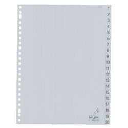 Linguette canguro g405cm pp a4 120 micron grigio 20 pezzi 1-20 23 fori stampate