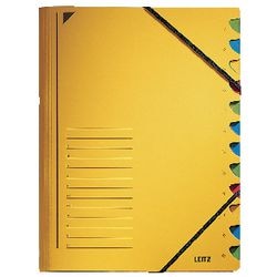 Carpeta clasificadora leitz cartón amarillo A4