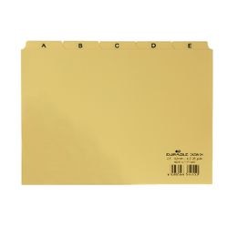 Índice de pestañas alfabético duradero a5 14,8x21cm pestaña 40mm amarillo