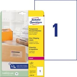 Etichette per indirizzi avery zweckform trasparenti 25 pezzi