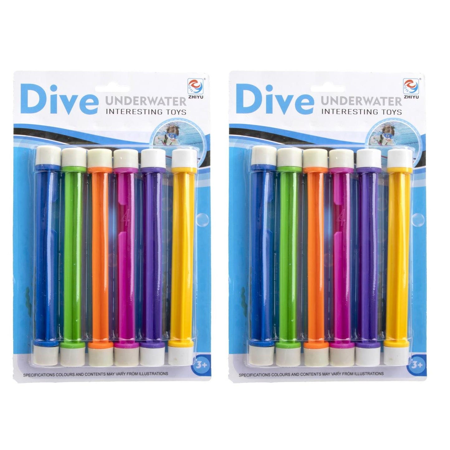 Barre per immersione 20 cm set da 6 pezzi su cartoncino
