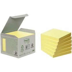 Post-it riciclato 6541b 76x76mm giallo 6 pezzi