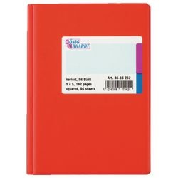 Libro a colonne könig ebhardt a6 105x148mm rosso 96 fogli a righe per libro