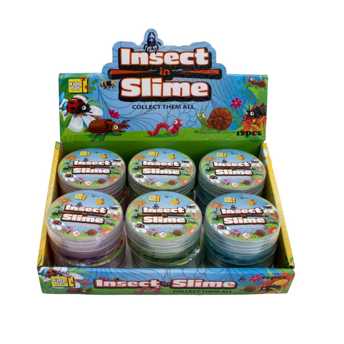 Slime con insecto 90 gramos 12 surtidos