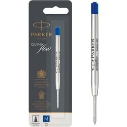 Parker balpenvullingen | medium punt (1,0mm) | blauwe quinkflow inkt | 1 stuk