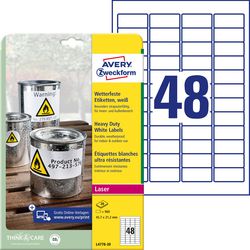 Etichette Ty Avery zweckform pesanti da 960 pezzi bianche