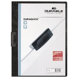 Cartella con clip duraquick durevole 2270 plastica a4 nera