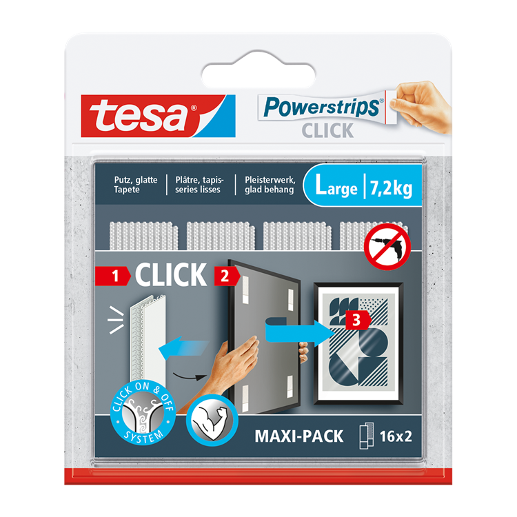 Tesa 1074181 - ciabatte click 16x2 l | 6 pezzi