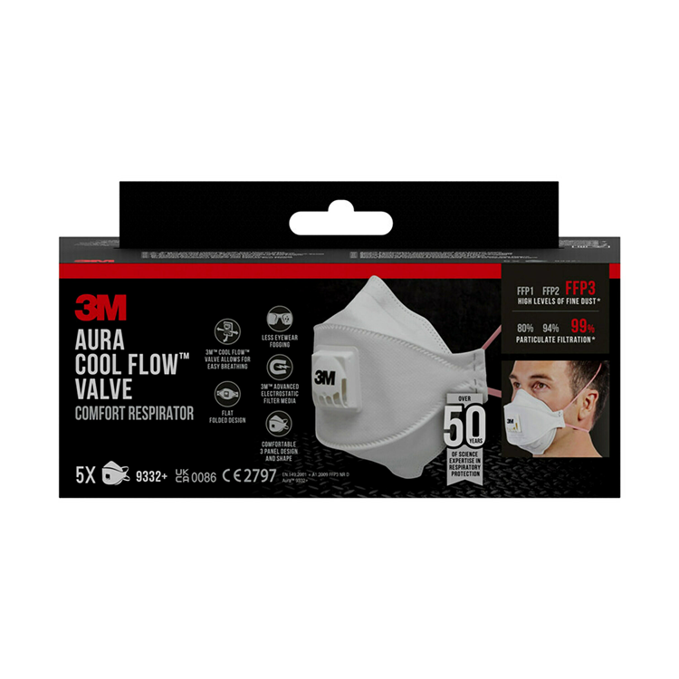 3m 1062864 - mascarilla aura polvo fino ffp3 | 1 pieza