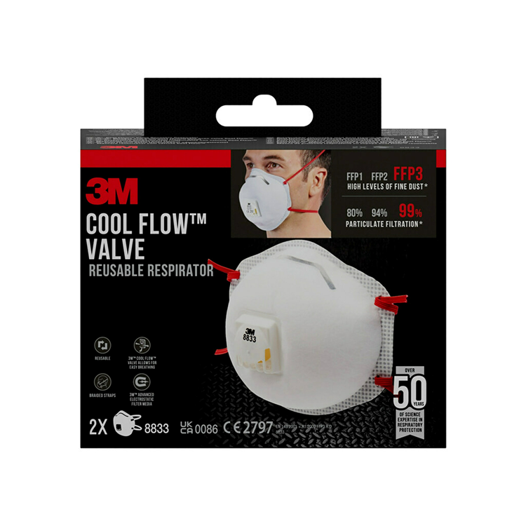3m 1074270 - stofmasker met ventiel ffp3 | 1 stuks