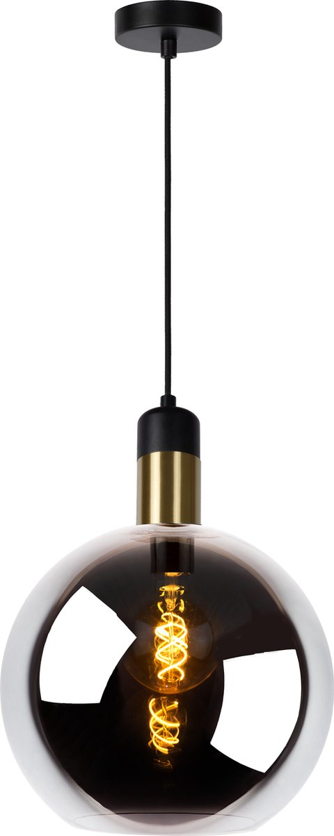 Lucide julius - hanglamp - ø 28 cm - 1xe27 - fumé