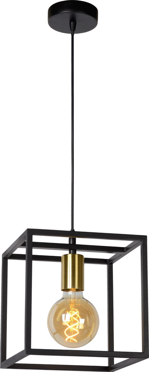 Lucide ruben - lampada a sospensione - 1xe27 - nero