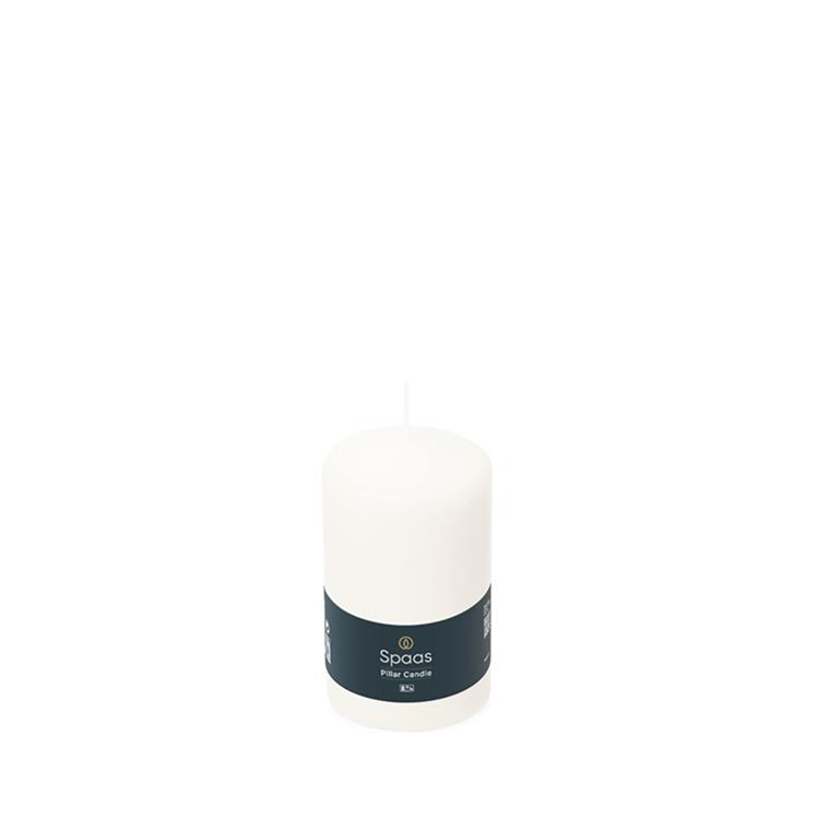 Spaas 1074089 - vela cilíndrica 60 100 - blanco | 12 piezas