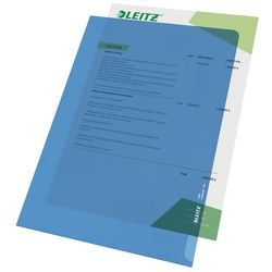 Fundas L leitz azul a4 100 piezas