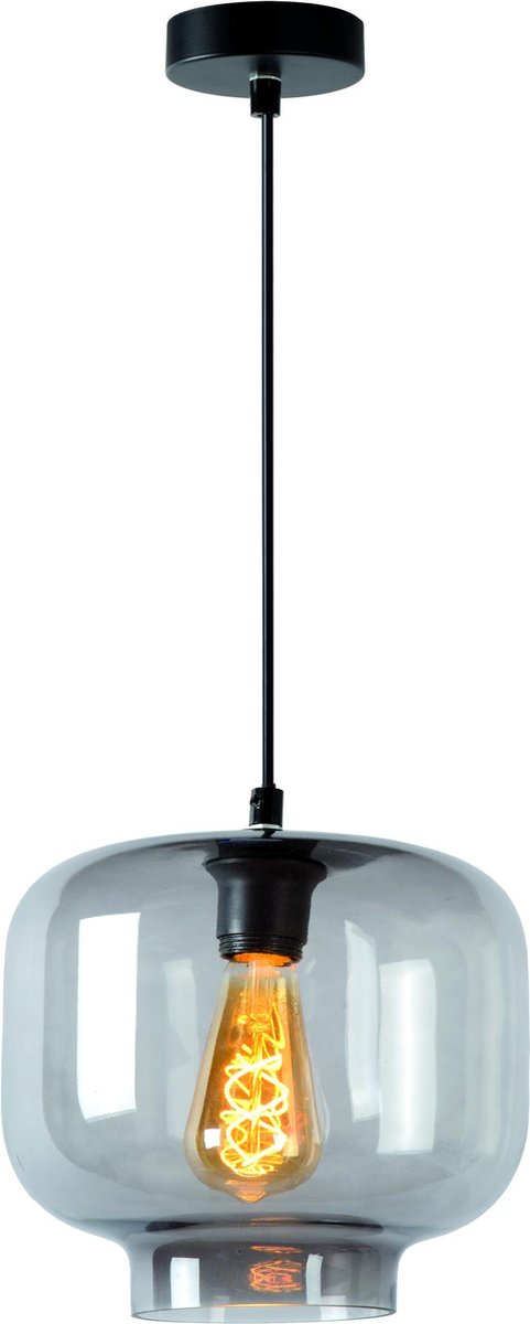 Lucide medine - hanglamp - ø 25 cm - 1xe27 - fumé