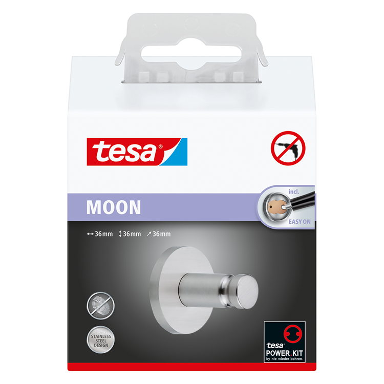 Tesa 1061428 - moon handdoekhaak | 1 stuks