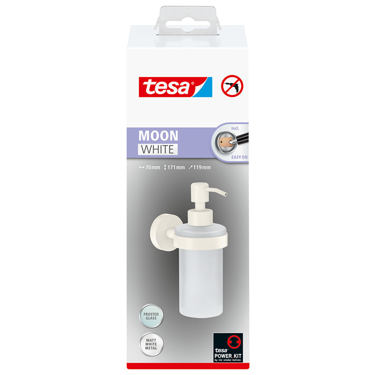 Tesa 1073536 - pompa per sapone bianco luna bianco | 1 pz