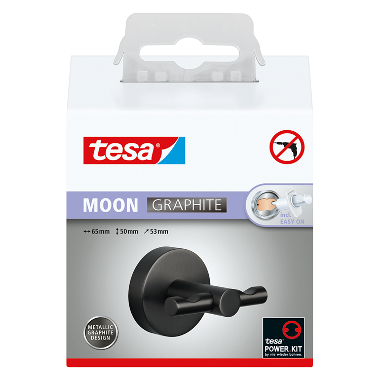 Tesa 1072308 - moon grafiet badjashaak | 2 stuks
