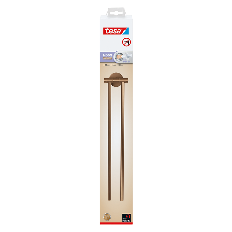 Tesa 1072313 - portasalviette bronzo lunare a 2 bracci | 2 pezzi