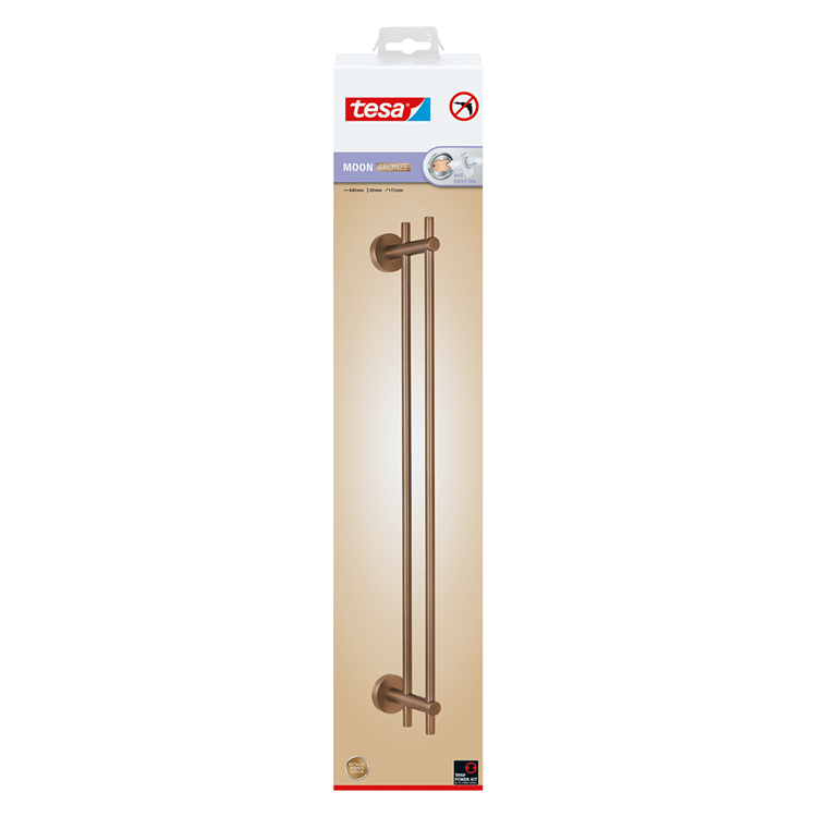 Tesa 1072316 - portasciugamani bronzo luna doppio | 2 pezzi