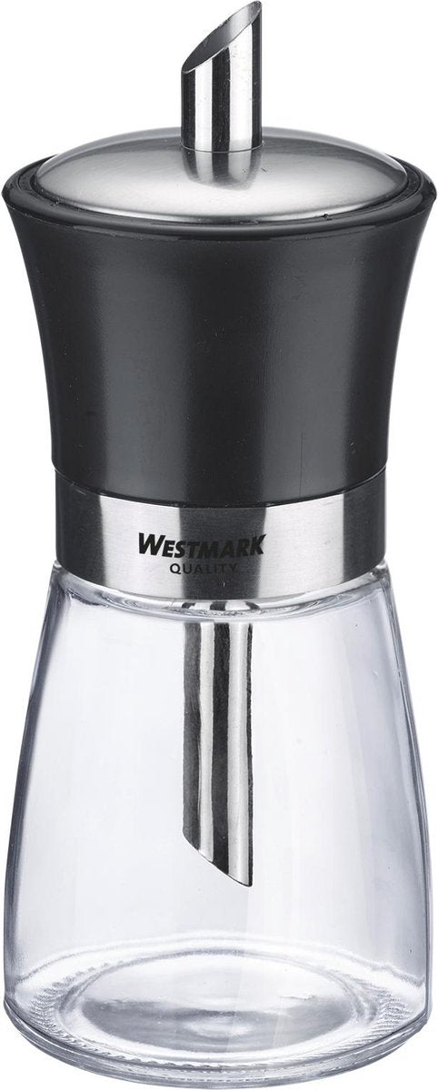 Shaker per zucchero Westmark, capacità: 190 ml, vetro, acciaio inossidabile, plastica, nero, nero argento trasparente, 63592260