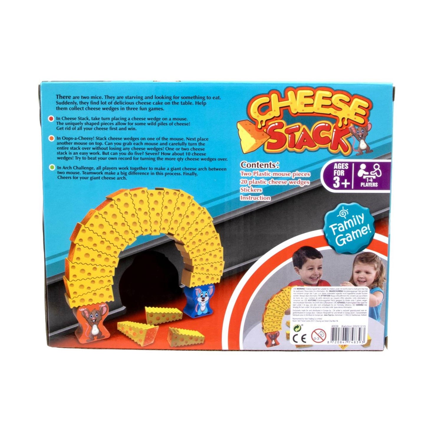 Juego de apilar queso en caja