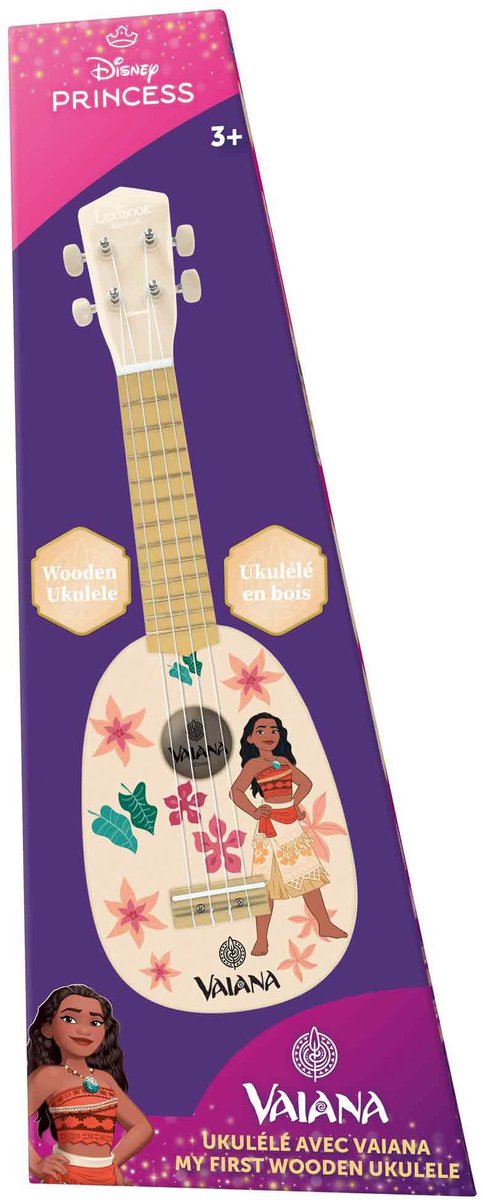 Lexibook ukulele vaina en bois avec cordes en nylon - 53 cm