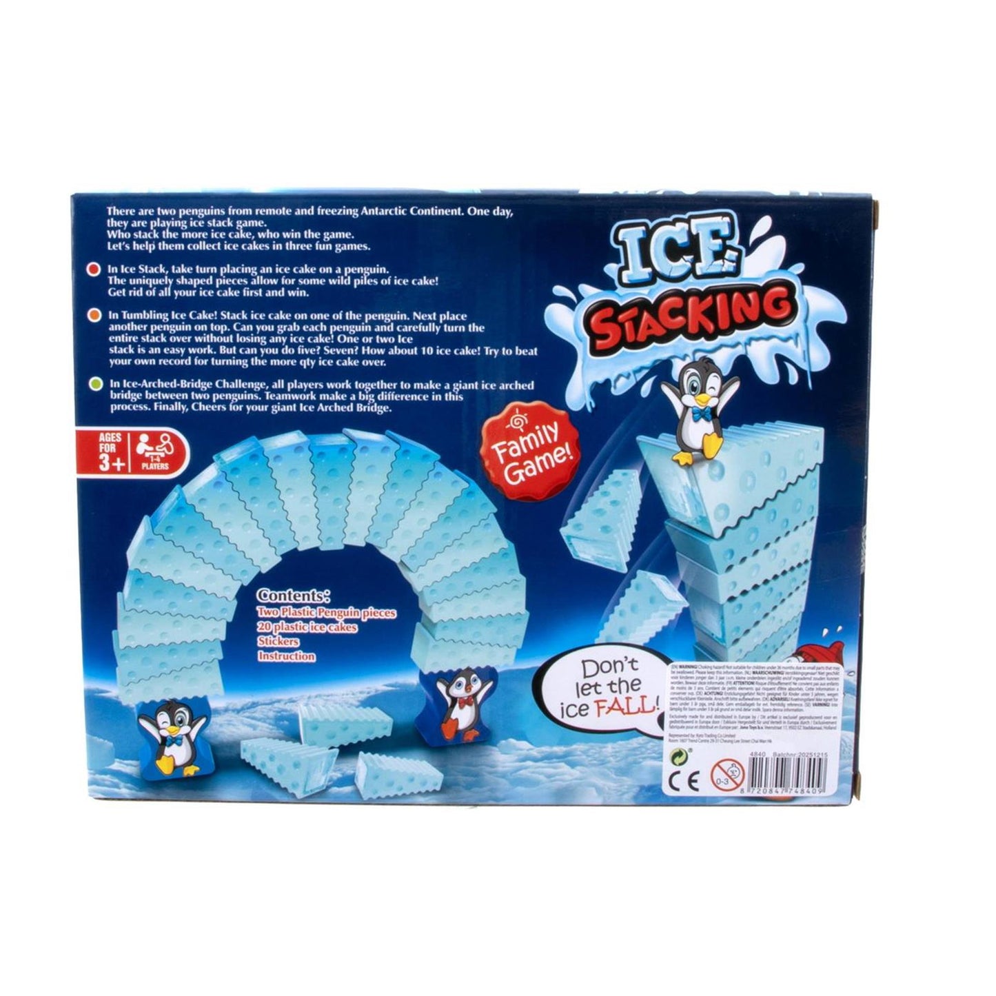 Juego de apilar hielo en caja.