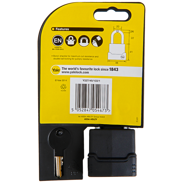 Yale 1060488 - proteggi lucchetto 45mm resistente alle intemperie | 3 pezzi