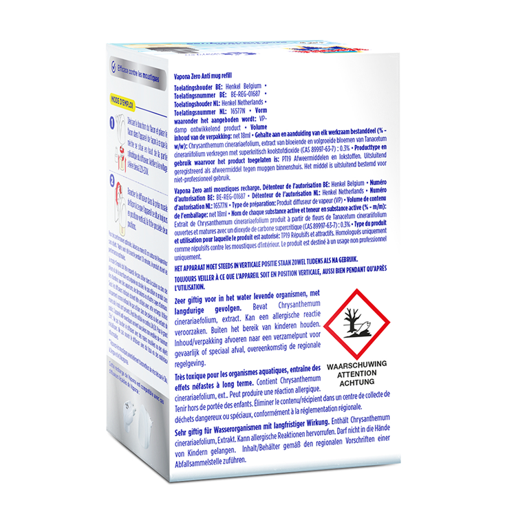 Vapona 1074484 - ricarica zero liquido | 12 pezzi