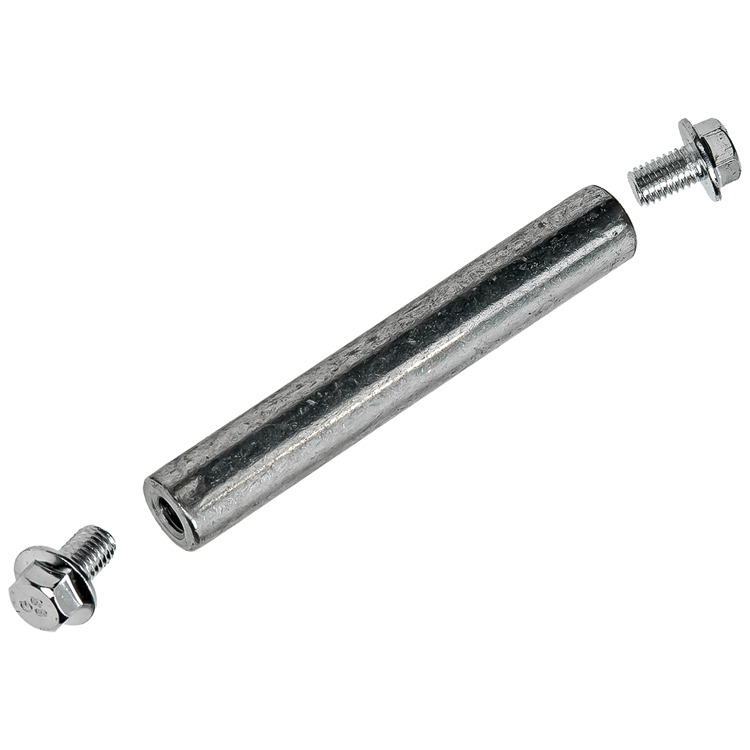 Mack 1060244 - eje 20x129, diámetro m10 + 2 tornillos de montaje m10 | 5 piezas