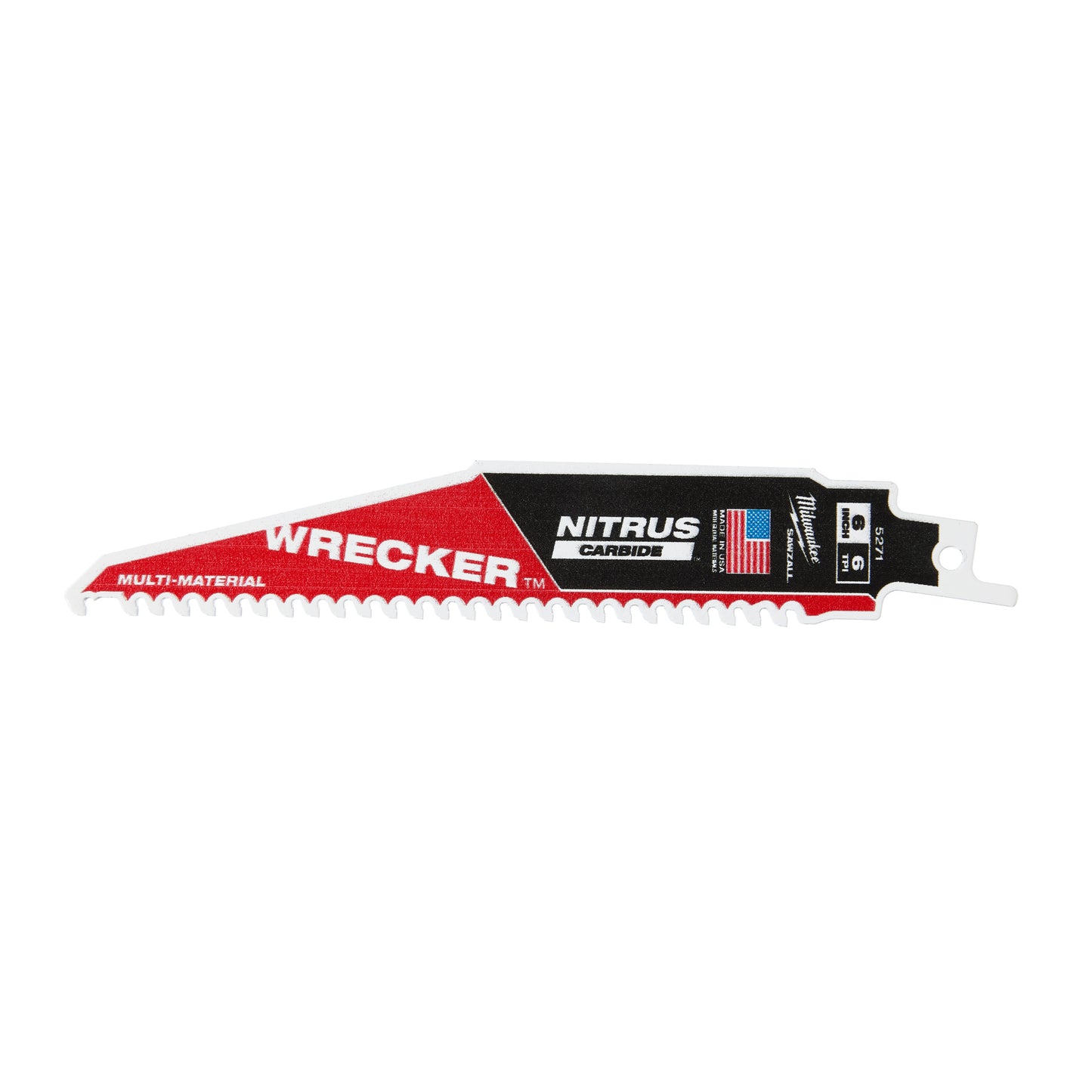 Hoja de sierra alternativa multimaterial Milwaukee Sawzall Wrecker carburo nitrus | tct destructor nitrus 150 mm x 6 tpi | 5 piezas - 48475571