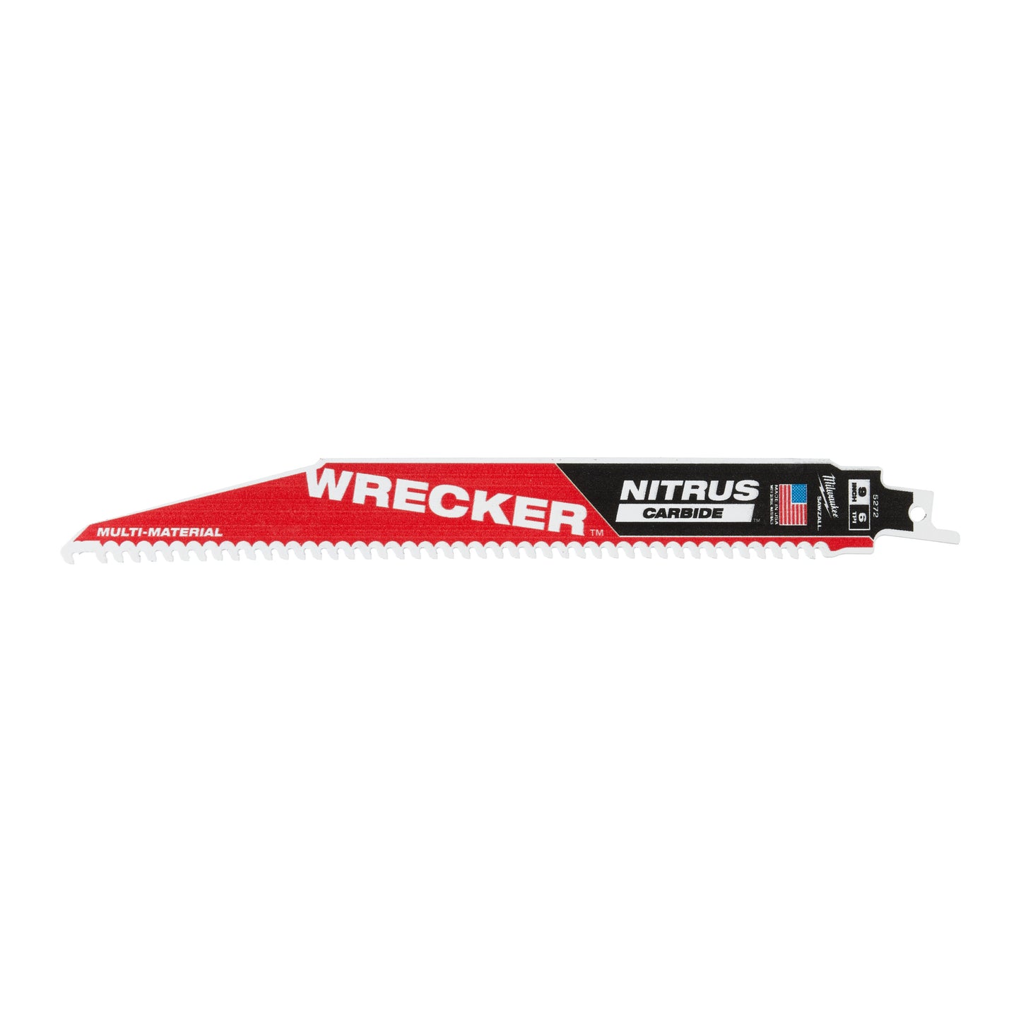 Hoja de sierra alternativa multimaterial Milwaukee Sawzall Wrecker carburo nitrus | tct destructor nitrus 230 mm x 6 tpi | 5 piezas - 48475572