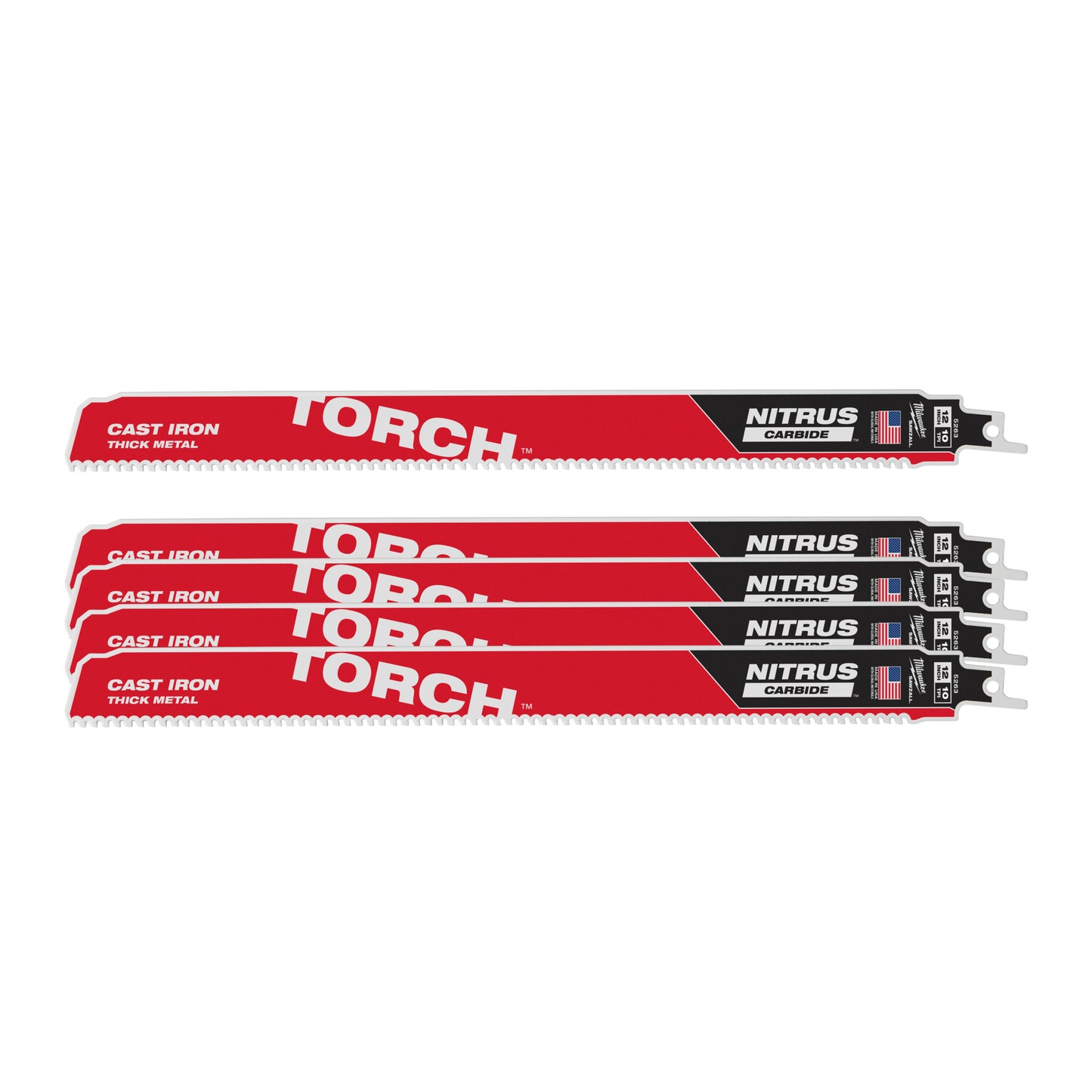 Ty milwaukee heavy du torch™ con carburo di azoto™ | torcia tct nitrus 300mm x 10tpi | 5 pezzi - 48476553