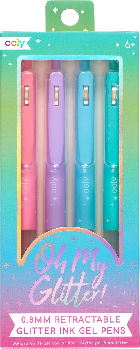 Ooly - oh mio glitter - 4 penne gel glitterate