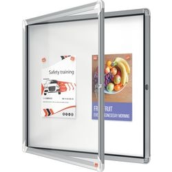 Vetrina da esterno nobo vetro di sicurezza 6x a4 81,5x67x4,5cm