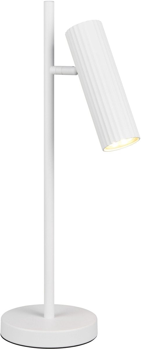 Trio soka - lámpara de mesa - blanco mate - excl. 1x gu10 5 w - interruptor de cable