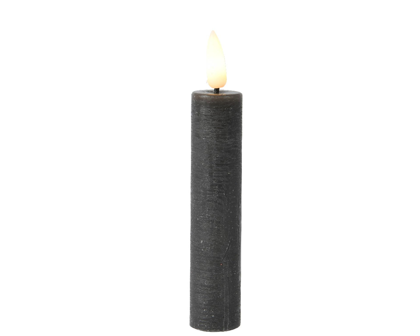 Juego de velas Lumineo llama LED 16cm gris 2 piezas