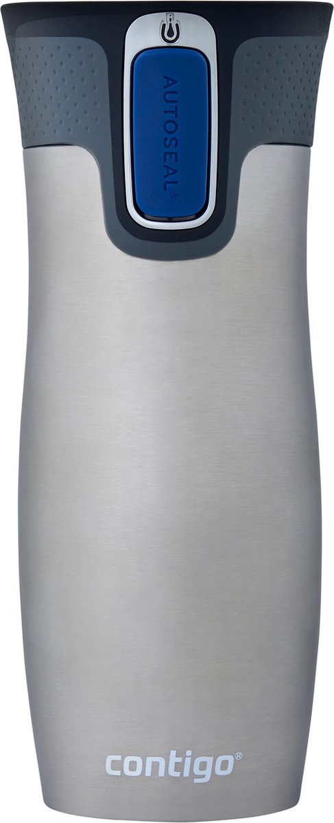 Taza termo con sellado automático Contigo west loop, taza aislante, 470 ml - acero inoxidable