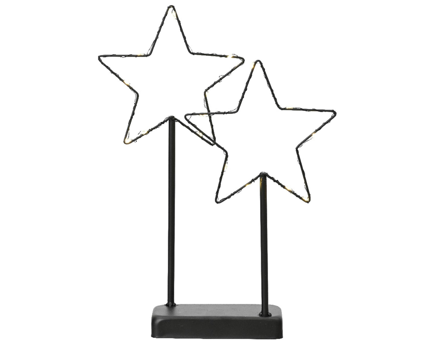 Lumineo stella LED su metallo standard h34cm