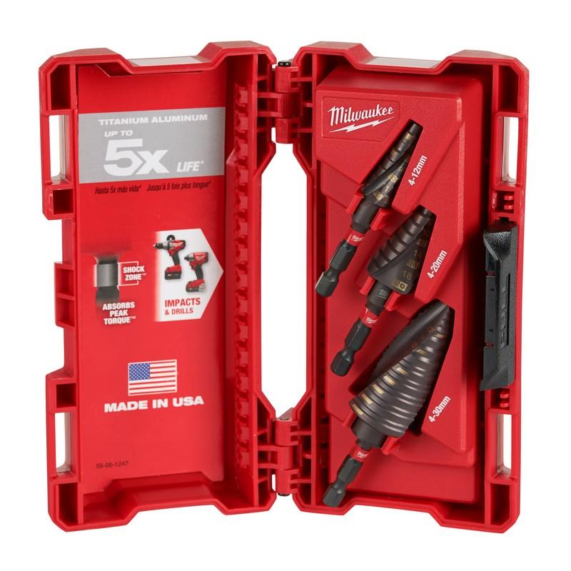 Set di punte per gradini Shockwave accessori Milwaukee-3 pezzi - 48899266