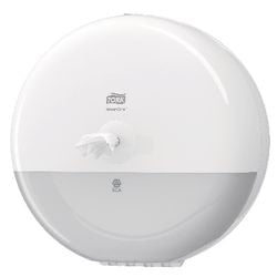 Distributore di carta igienica Tork Smart One T8 in plastica bianca