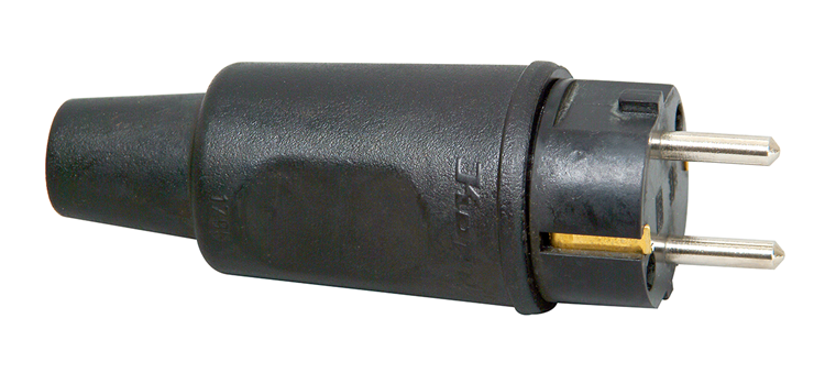 Kopp 1045981 - plug ra in gomma piena ip44 resistente agli urti | 5 pezzi