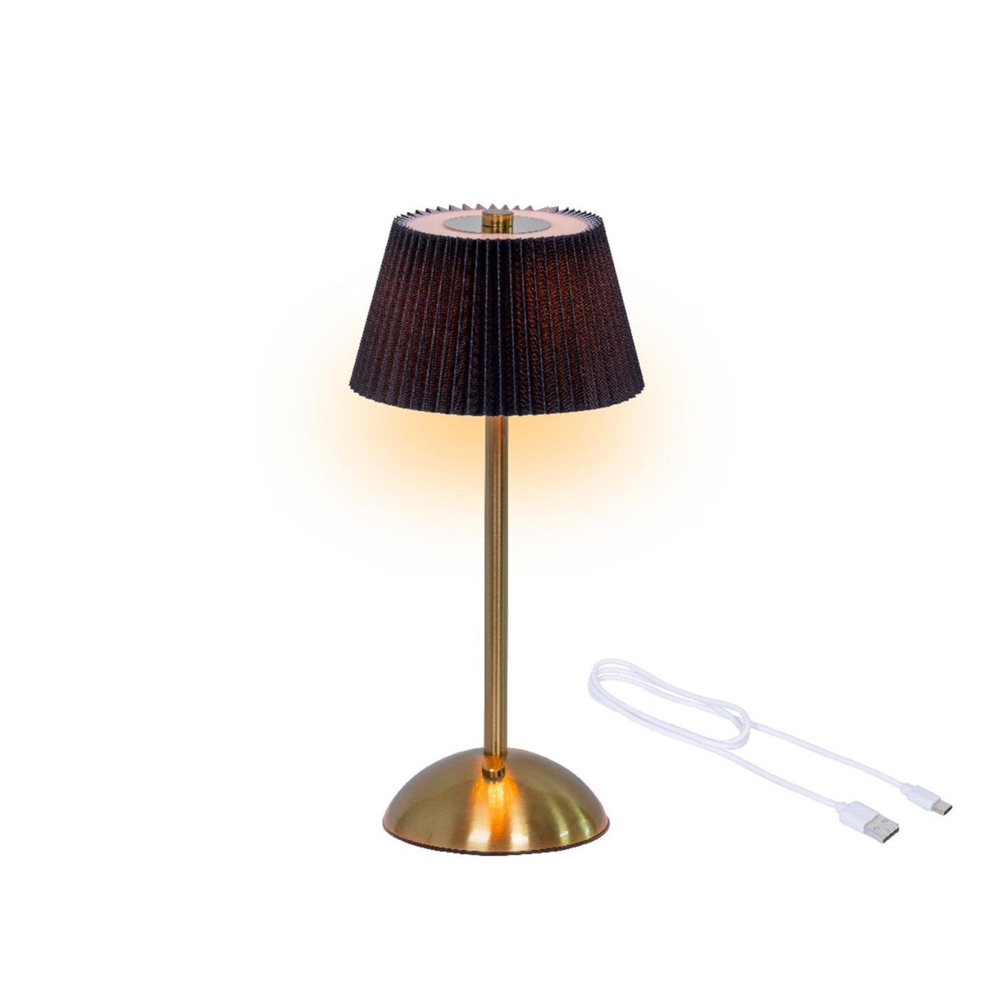 Lámpara de mesa LED Lumineo recargable negra h30,5cm