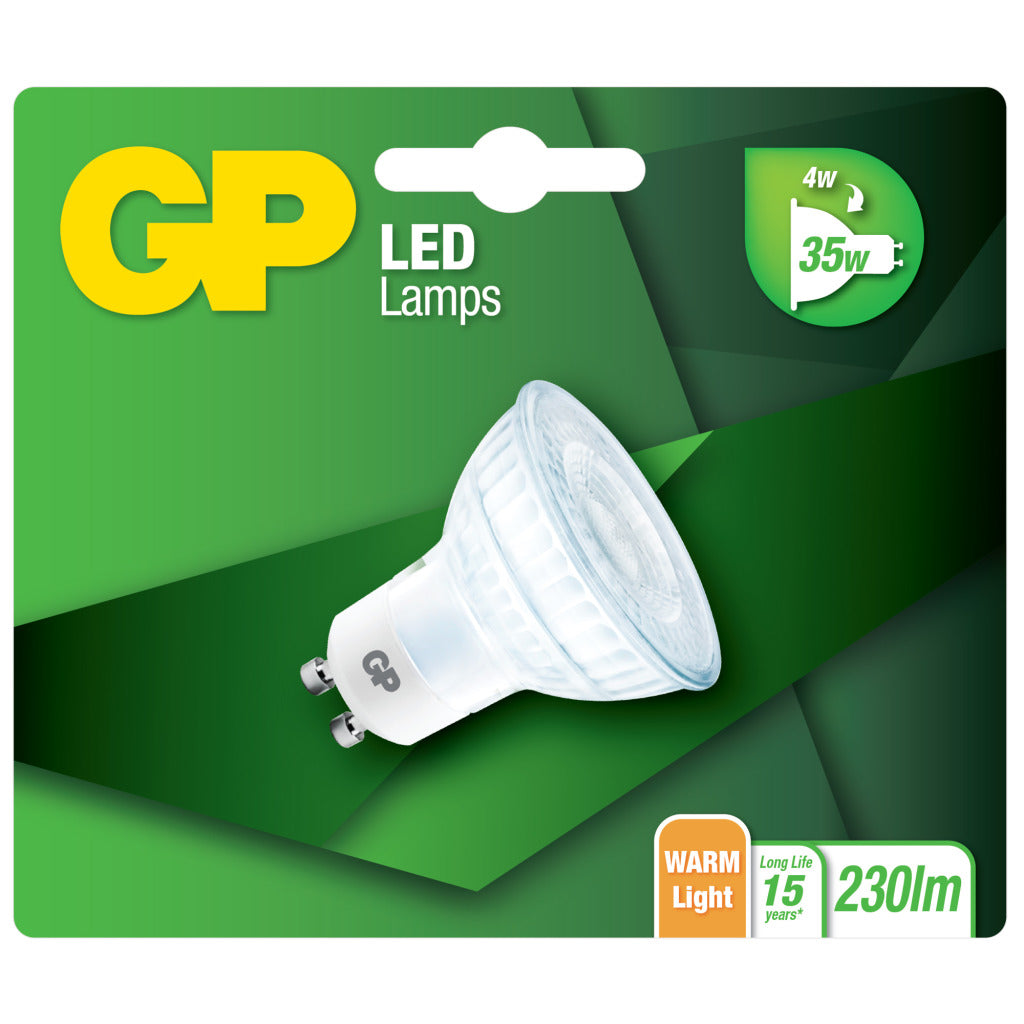 GP Iluminación de iluminación LED GU10 refleja. 4W GU10